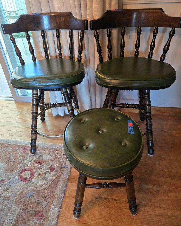 (3) Matching Pine Stools-Kit