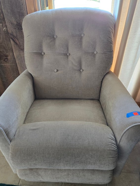 Tan Velour La-Z-Boy Recliner-Den