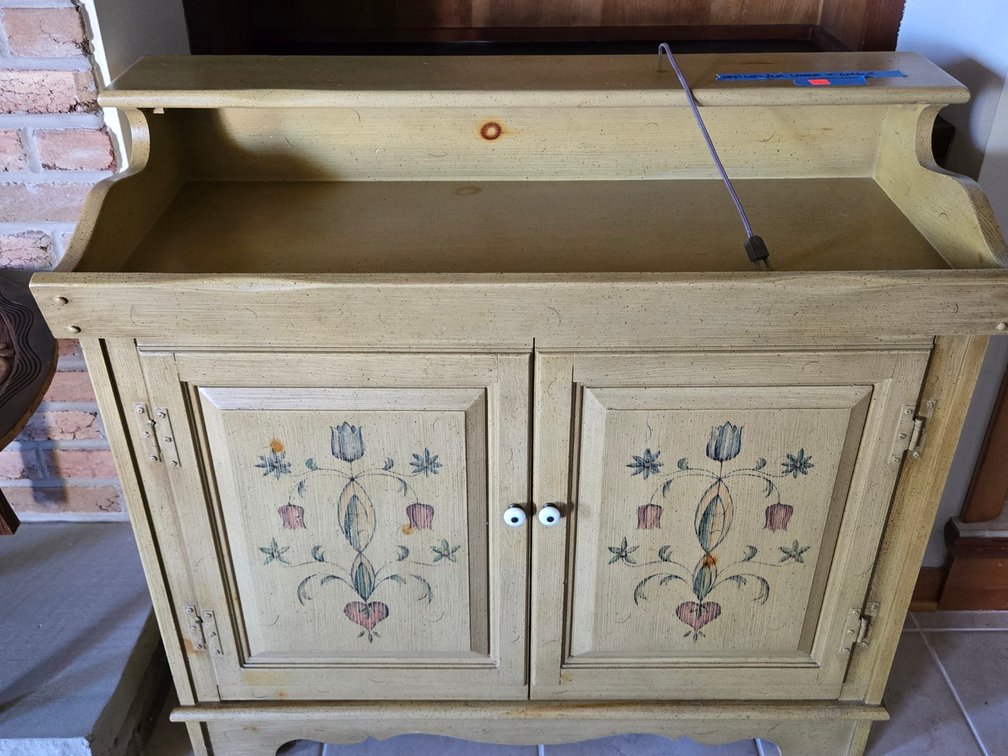 Painted Country Dry Sink Cabinet-Den