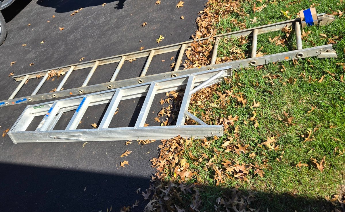 6' Alum Ladder, 10' Section of Extension Ladder-Gar