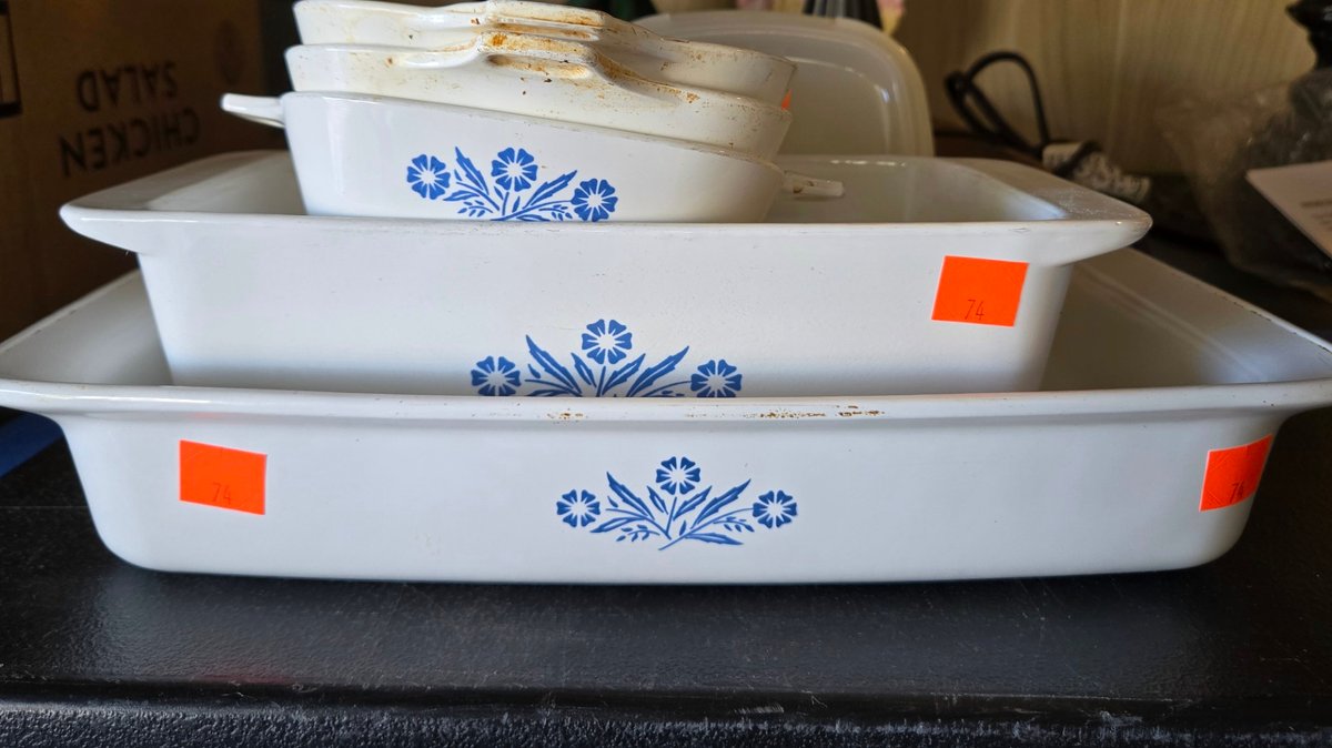 Lot of Blue Cornflower Corningware-Gar