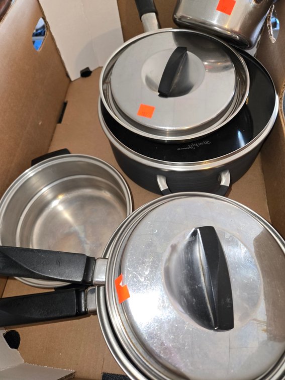 Lot of S S Pots/Pans-Gar