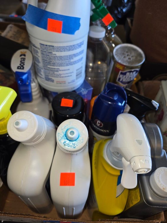 Tray Lot Cleaning Supplies-Gar