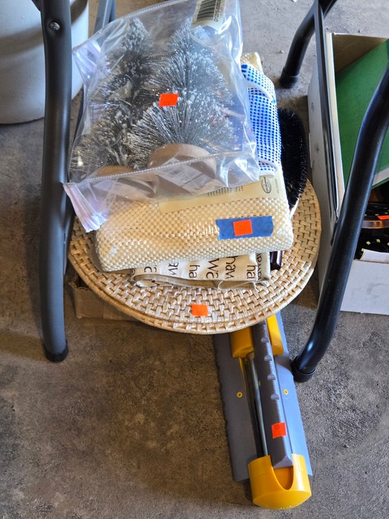 Folding Drying Rack, Tote, Wicker Items-Gar