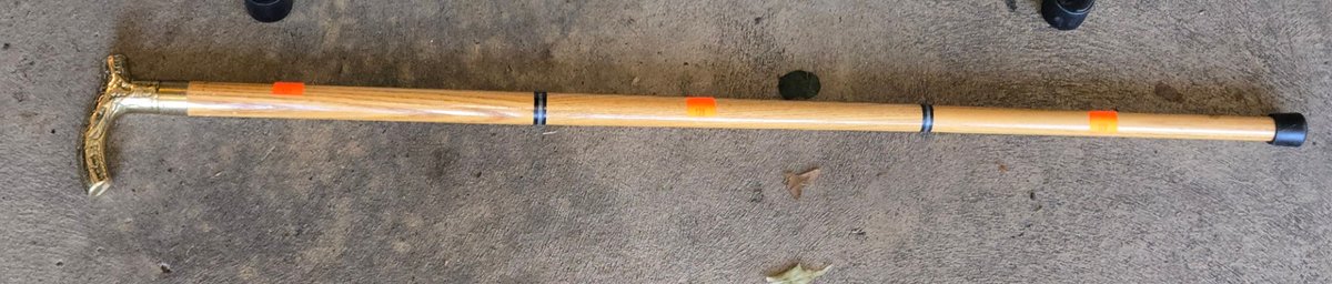Oak Cane w/Brass Handle-Gar
