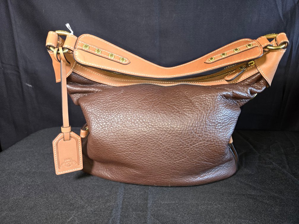 Ghurka Textured Brown Leather Shoulder Bag-Gar