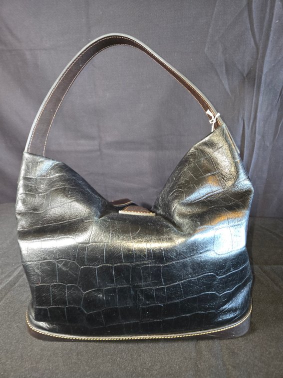 Dooney & Bourke Black Textured Shoulder Bag-Gar