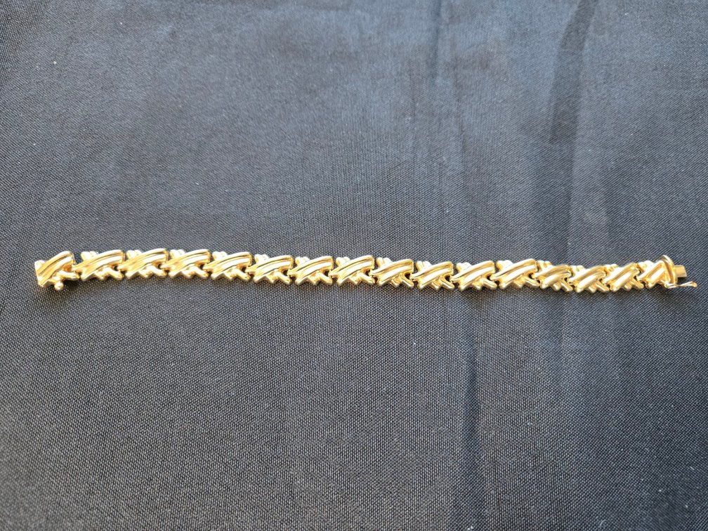 14 kt YG X-Link Bracelet-Gar