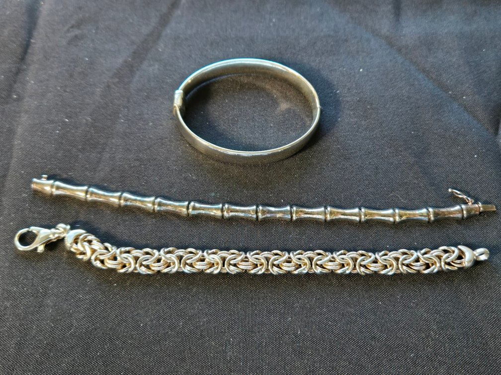 Lot of (3) Sterling Bracelets-Gar