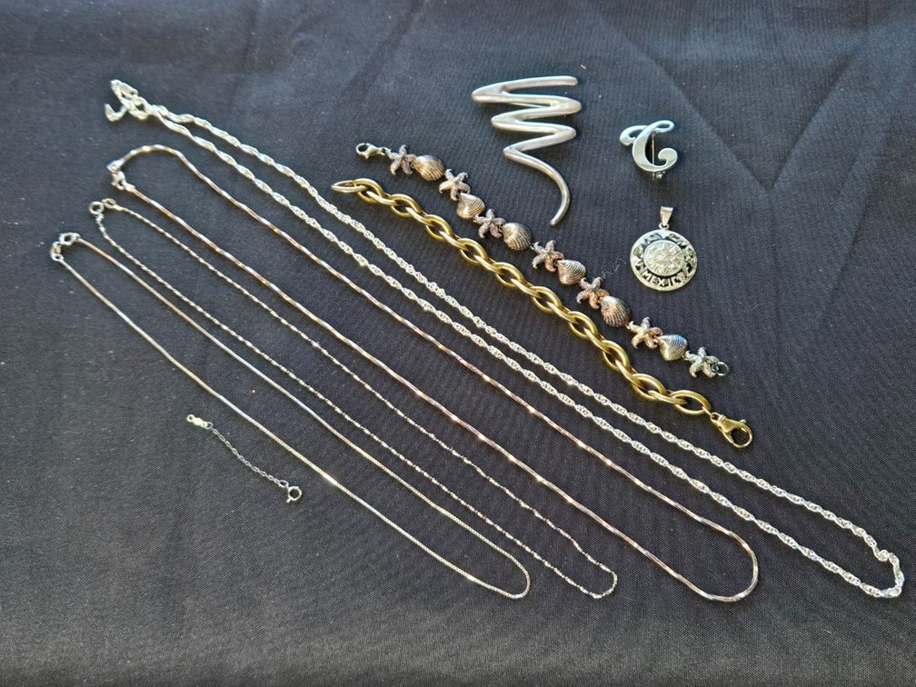 Tray Lot Sterling Jewelry-Gar