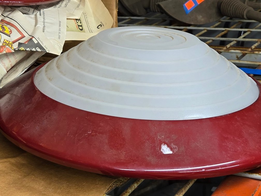 (4) Red Ceiling Lights-Light Rm