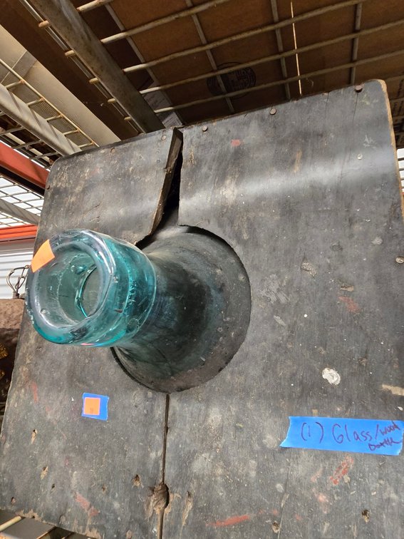 Glass Jug in Wooden Box-Light Rm