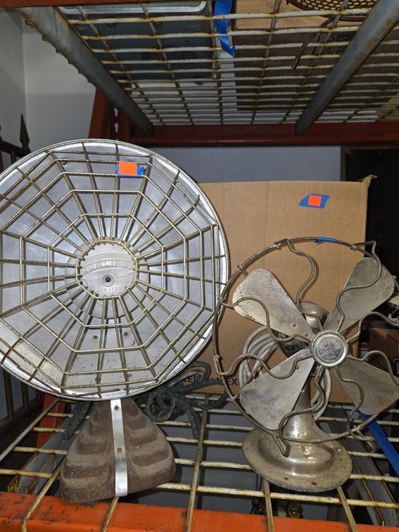 Ass't of Vintage Electric Fans, Heaters-Light Rm