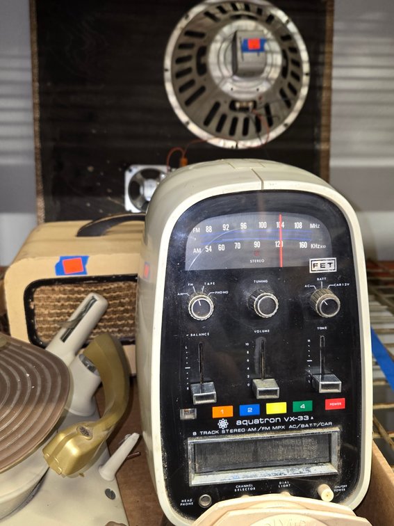 Ass't of Vintage Radios, Record Player-Light Rm
