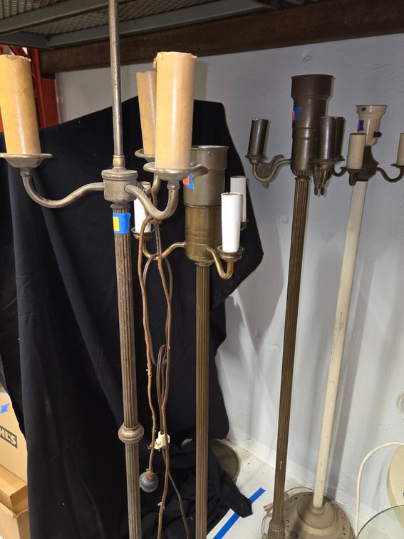 (4) Vintage Standing Lamps-Light Rm