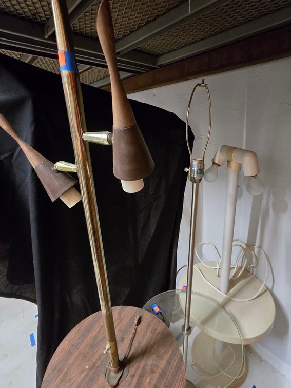 (3) Vintage Standing Table Lamps-Light Rm