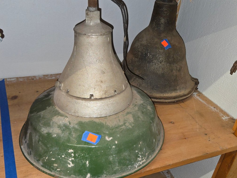 (2) Vintage Flood Lights-Light Rm