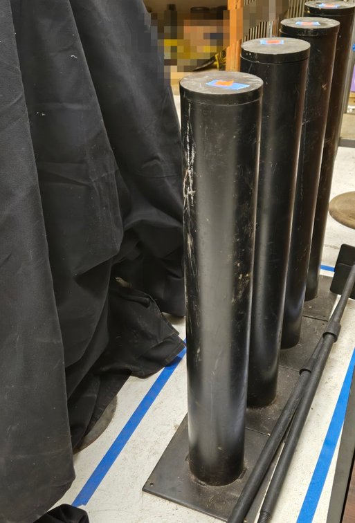 (4) Pipe Stands-Light Rm