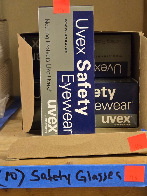 (10) Uvex Safety Glasses-Tool Rm