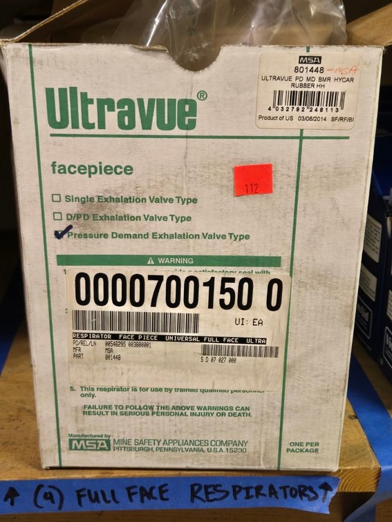 (4) Boxes Ultra-Wave Full Face Respirators-Tool Rm