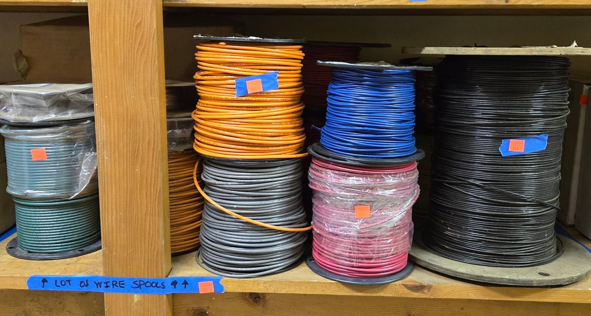 Lot of Wire Spools-Tool Rm