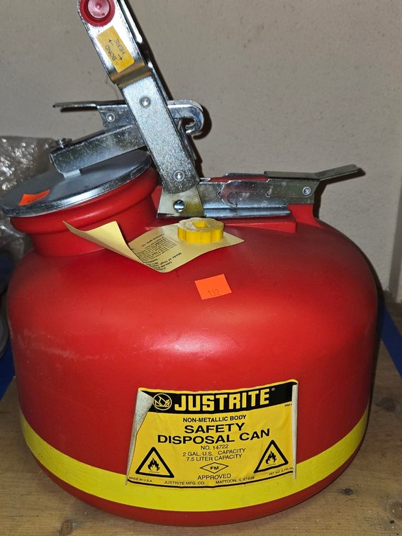 Just Rite Non-Metallic Safety Disposal Can-Tool Rm