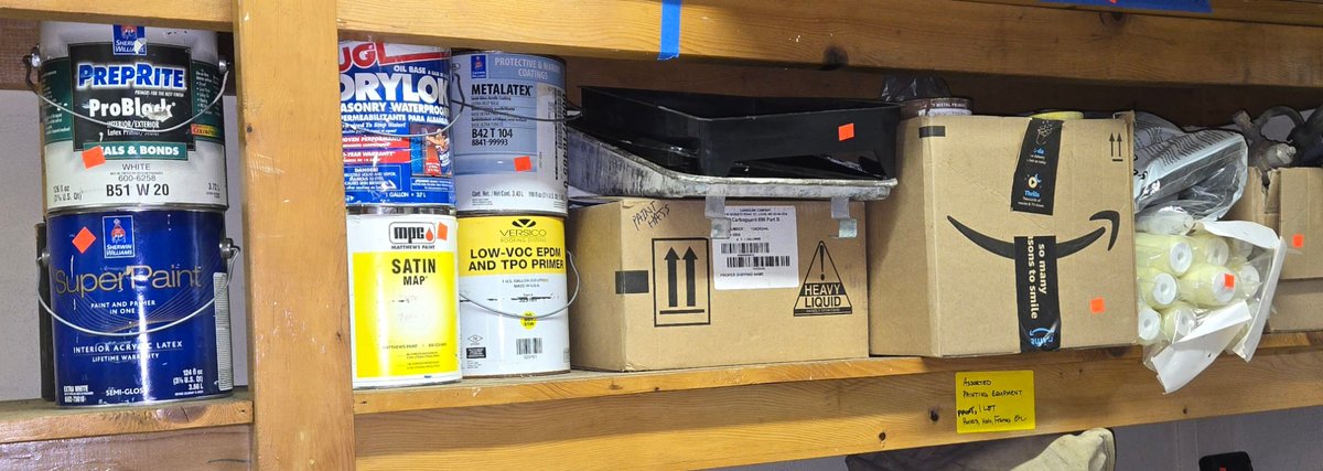 Lot of Misc. Paints, Rollers, Brushes-Tool Rm