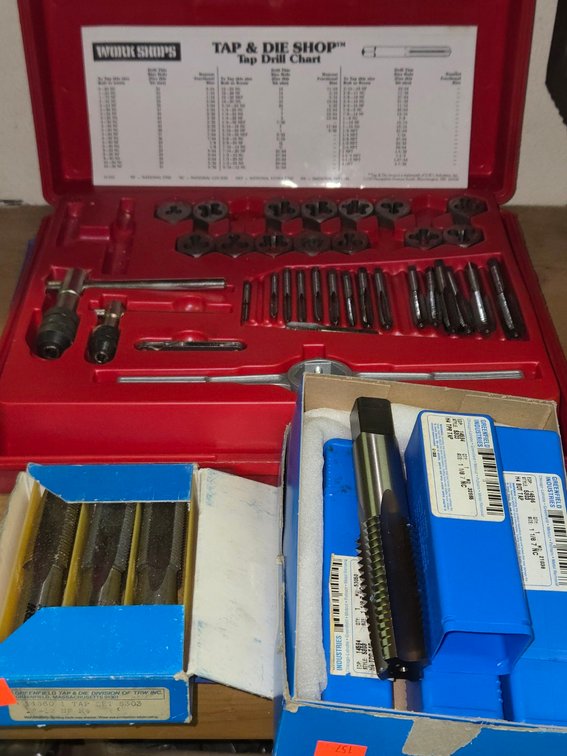Lot of Tap & Dies-Tool Rm