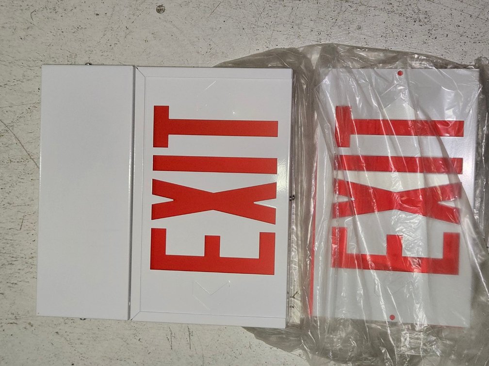 Lot of Exit Signs-Tool Rm