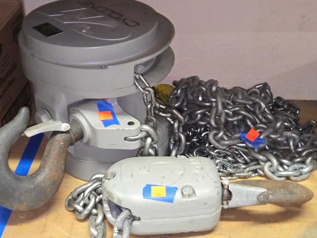 CM Cyclone 3-Ton Chain Fall-Tool Rm