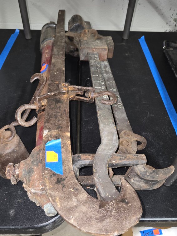 Piece of Old Feed Mill Scale-Well Rm