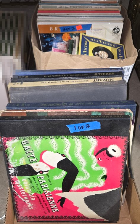 (2) Boxes Records (45's, 33's, 78's)-Well Rm