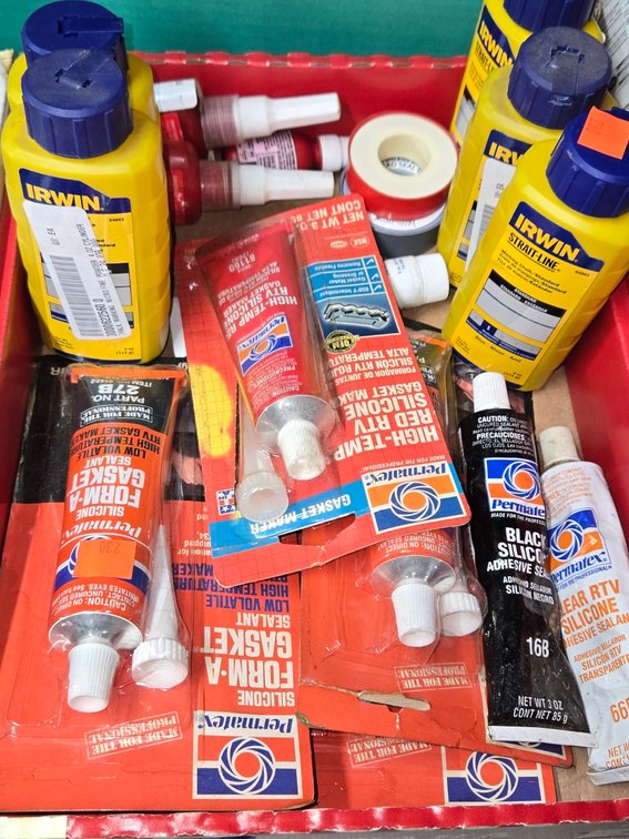 Chalkline Blue, Tubes of Foam a Gasket-Well Rm