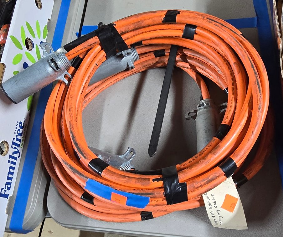 (2) Heavy Duty 600 Volt Charging Cables-Well Rm