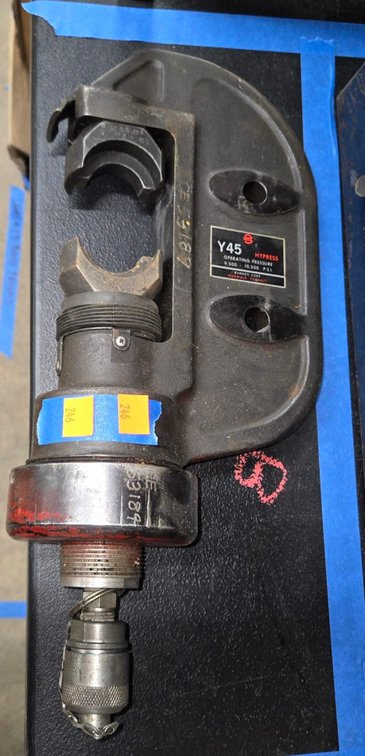 Hydraulic Hy Press by Burndy Corp. Y45-Well Rm