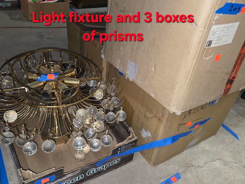 Light, (3) Boxes Prisms-Well Rm