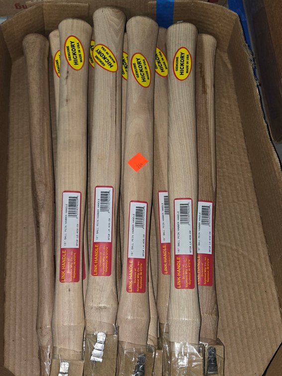 Tray New 18" Ball Peen Hammer Handles-Well Rm