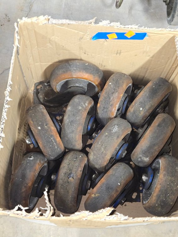 Box of Heavy-Duty Swivel Casters-Well Rm