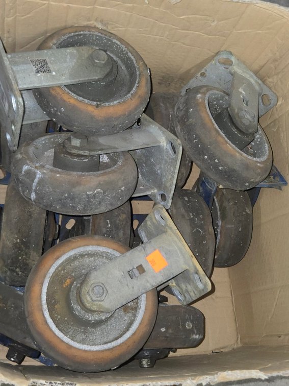 Box of Heavy-Duty Straight Casters-Well Rm