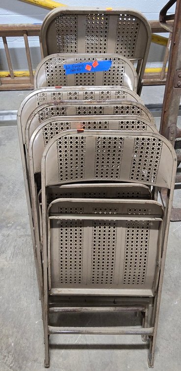 Lot Folding Metal Chairs-Well Rm