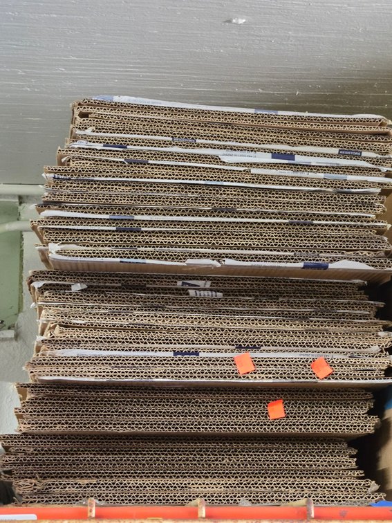 Flattened Cardboard Boxes - Garage