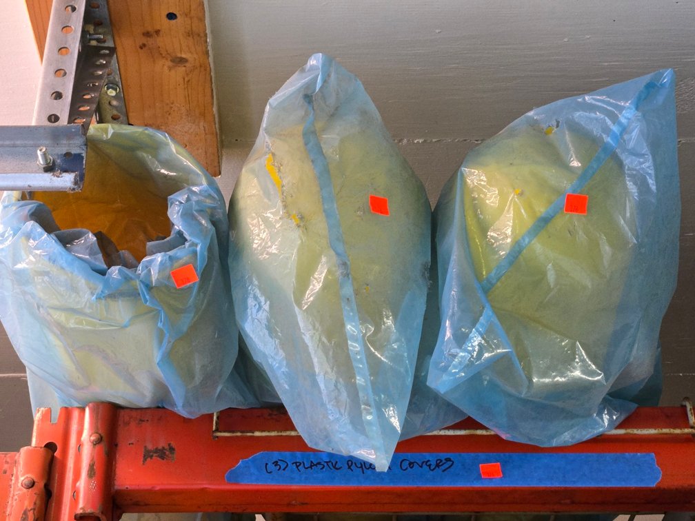 (3) Plastic Pylon Covers - Garage