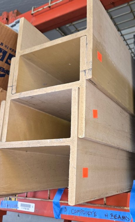 (3) Composite H-Beams - Garage