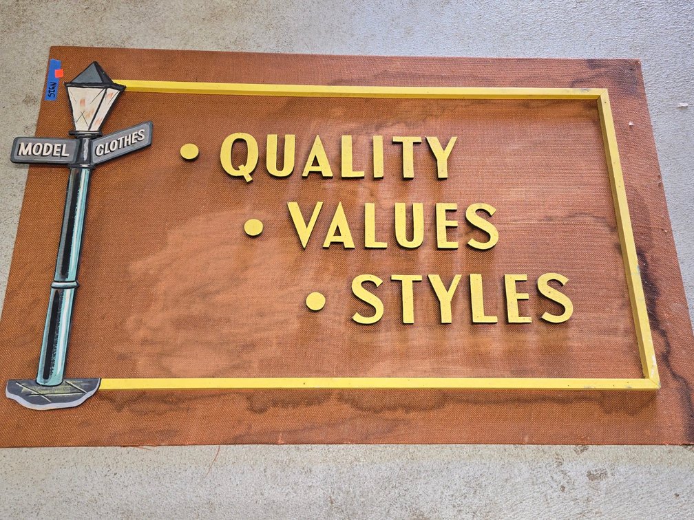 Vtg. Clothing Boutique Sign - Garage