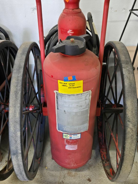 Antique Ansul Wheeled Fire Extinguishers- Garage