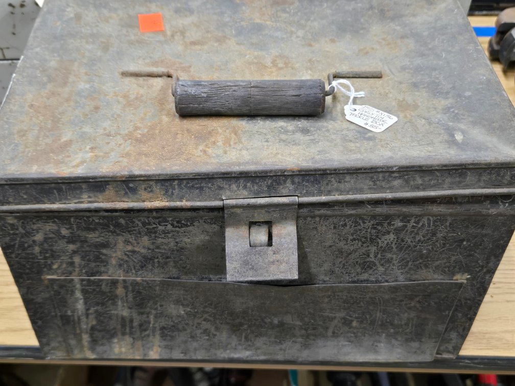 Metal Hand-Made Tackle Box, Empty-Central Rm