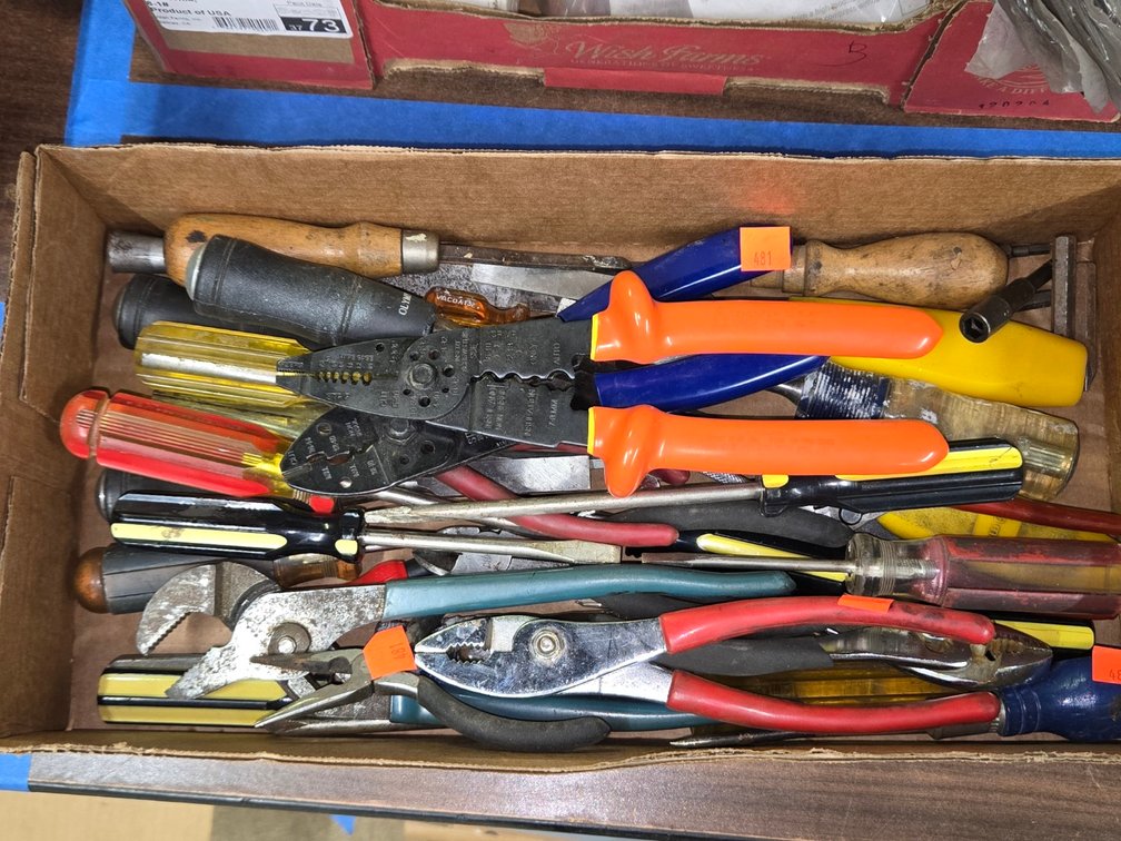 Box of Misc. Tools-Tbl Outside Tool Rm