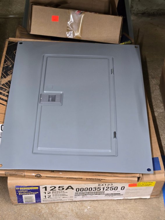 Square-D Circuit Breaker Panel, Complete-Tbl Outside Tool Room