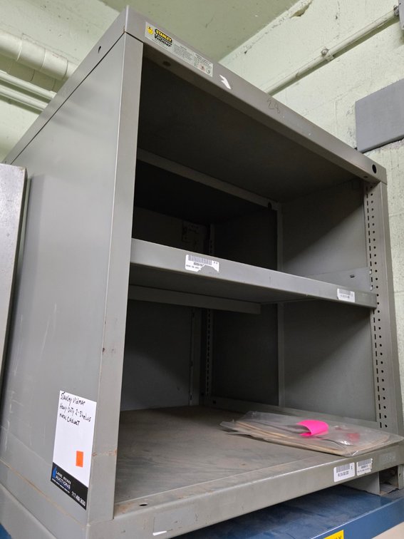 Stanley Vidmar Heavy-Duty 2-Shelves Metal Cabinet-Outside Tool Rm