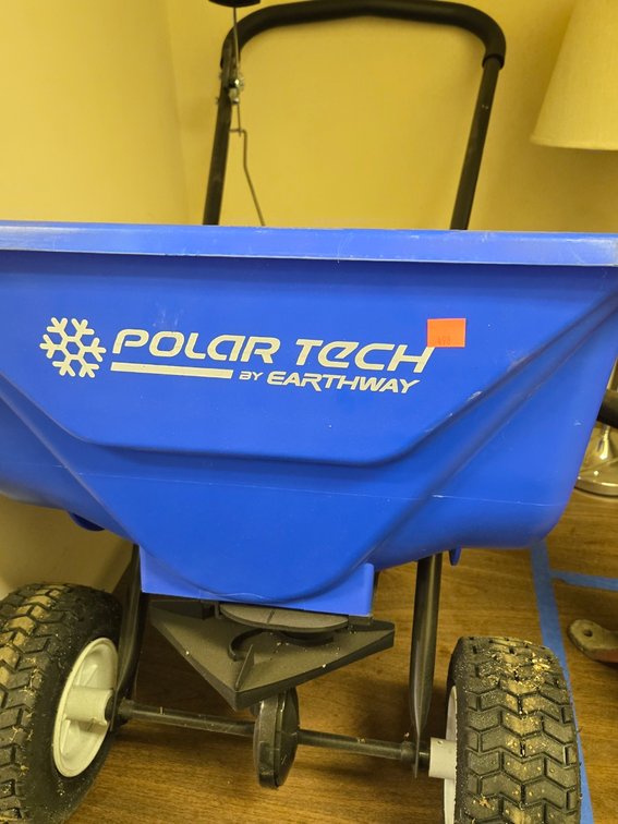 Polar Tech Salt/Seed Spreader, Blue-Stairwell